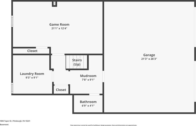1805 Taper Dr, Upper St Clair, PA 15241 - floor plan / room layout