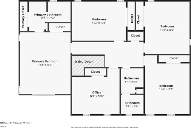 1805 Taper Dr, Upper St Clair, PA 15241 - floor plan / room layout