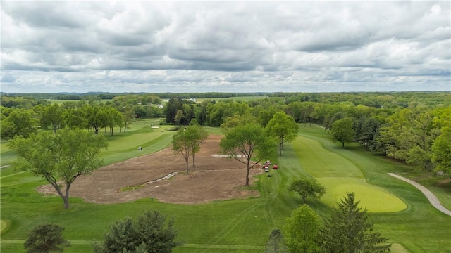 aerial view of a golf course