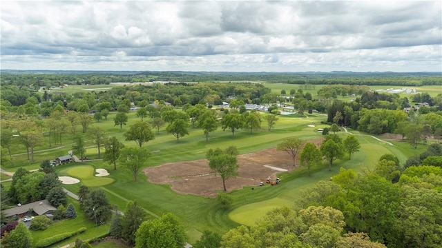 bird's eye view of a golf club