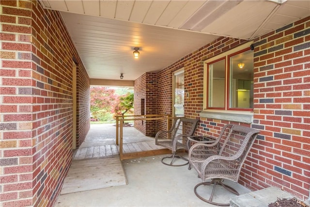 view of patio featuring covered porch