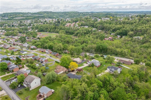 aerial overview of property's location featuring nearby suburban area