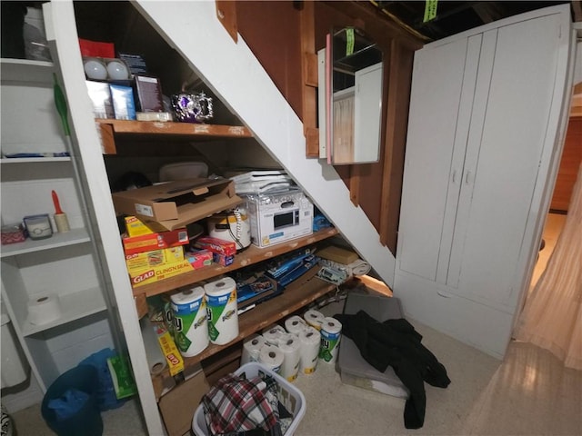 view of storage area