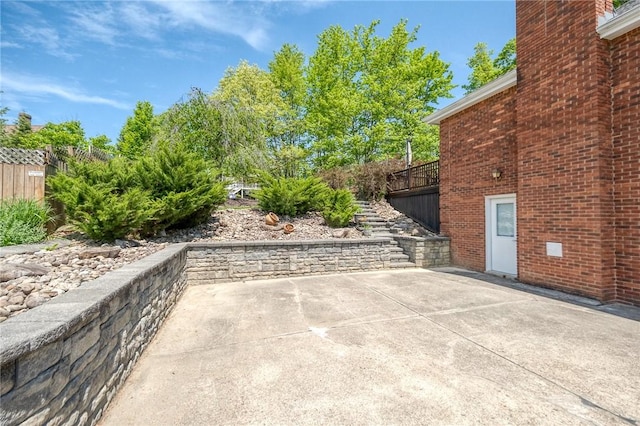 view of patio / terrace with fence