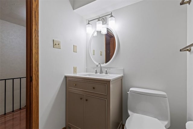 half bath with toilet and vanity