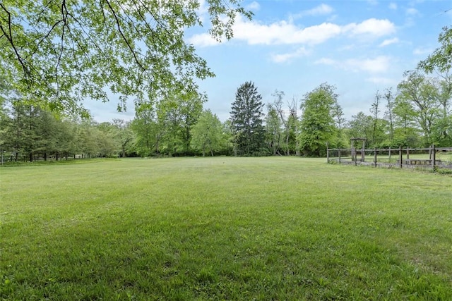 view of green lawn