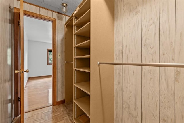 view of walk in closet