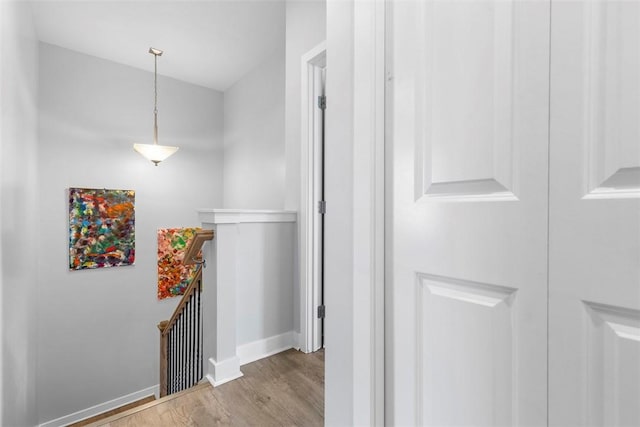 4012 Crown Dr, South Park, PA 15129 - corridor featuring wood finished floors, an upstairs landing, and baseboards