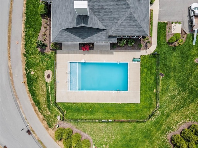4012 Crown Dr, South Park, PA 15129 - view from above of property featuring a pool