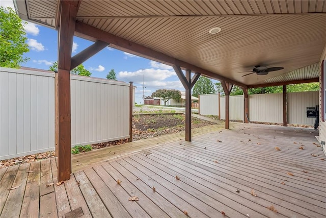 2939 Main St, Beallsville, PA 15313 - wooden deck with fence and a ceiling fan