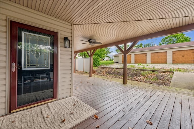 2939 Main St, Beallsville, PA 15313 - wooden terrace featuring ceiling fan
