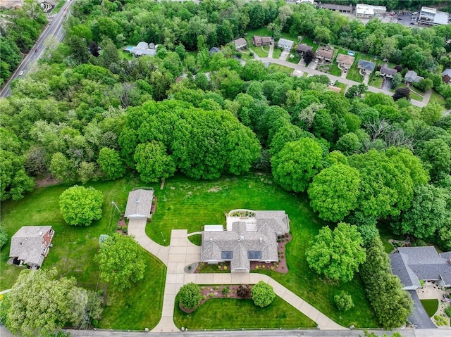 aerial view of residential area