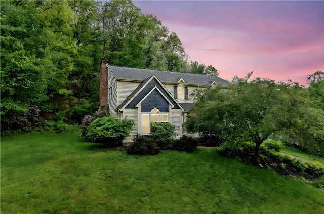 2622 Timberglen Dr, Franklin Park, PA 15090 - view of home's exterior with a chimney and a yard