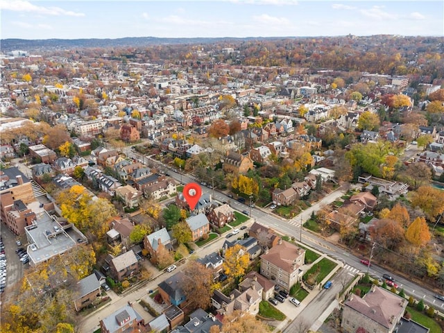 aerial overview of property's location featuring nearby suburban area