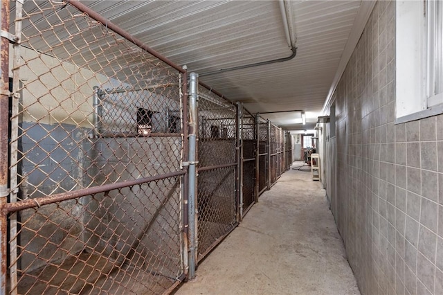 storage room featuring an exterior structure