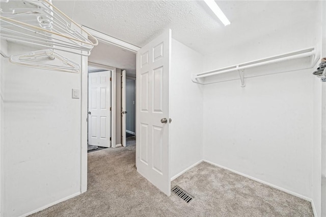 walk in closet featuring carpet