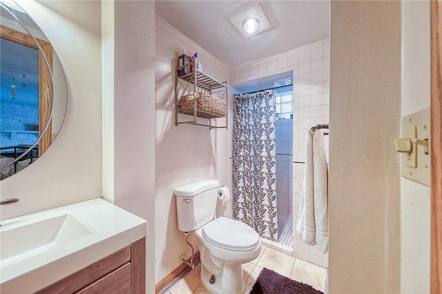 1814 Roosevelt Rd, Ohio Twp, PA 15143 - full bathroom with toilet, tile patterned floors, a stall shower, and vanity