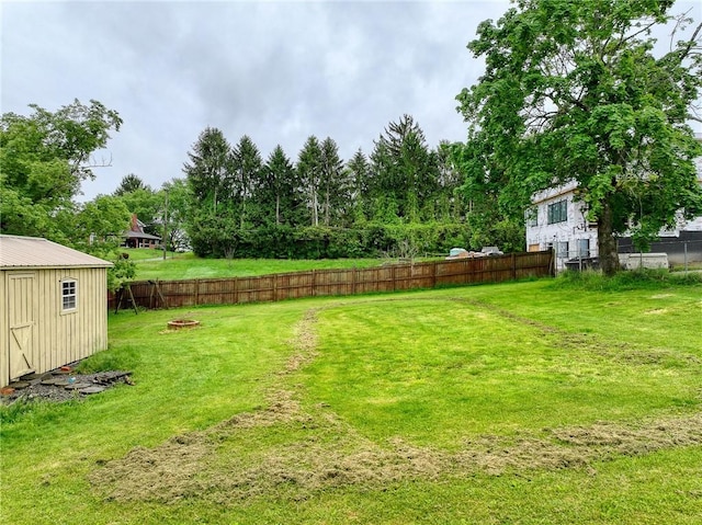 1814 Roosevelt Rd, Ohio Twp, PA 15143 - view of yard featuring an outbuilding and an outdoor fire pit