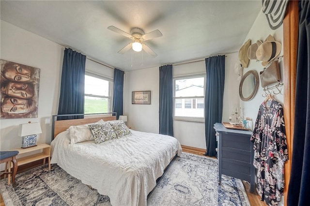 1814 Roosevelt Rd, Ohio Twp, PA 15143 - bedroom featuring wood finished floors and a ceiling fan