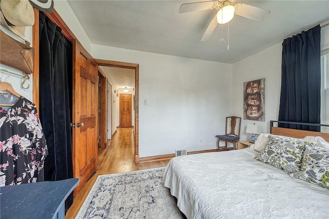 1814 Roosevelt Rd, Ohio Twp, PA 15143 - bedroom featuring light wood-style floors, baseboards, and ceiling fan