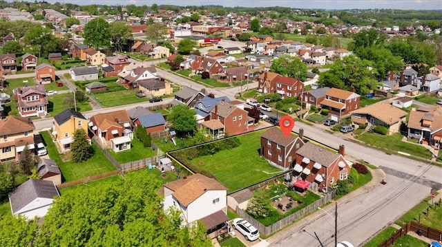 aerial perspective of suburban area