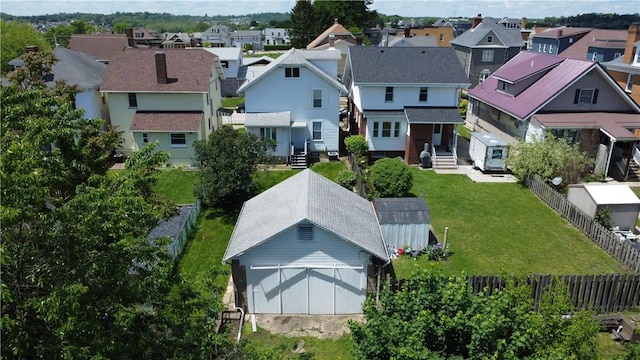 aerial view of residential area