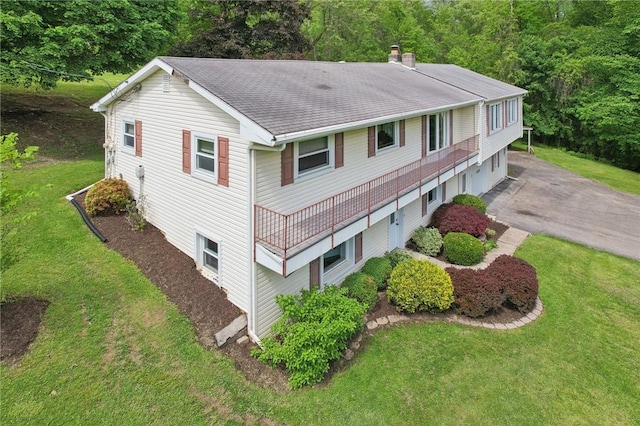 view from above of property