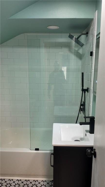 7709 Mark Dr, Penn Hills, PA 15147 - bathroom with vanity and tub / shower combination