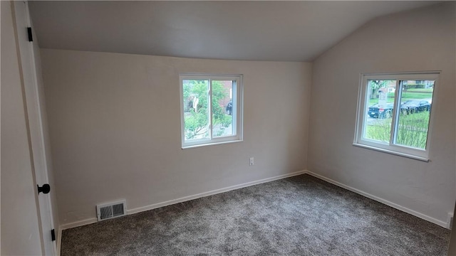 7709 Mark Dr, Penn Hills, PA 15147 - carpeted spare room with plenty of natural light, lofted ceiling, and baseboards