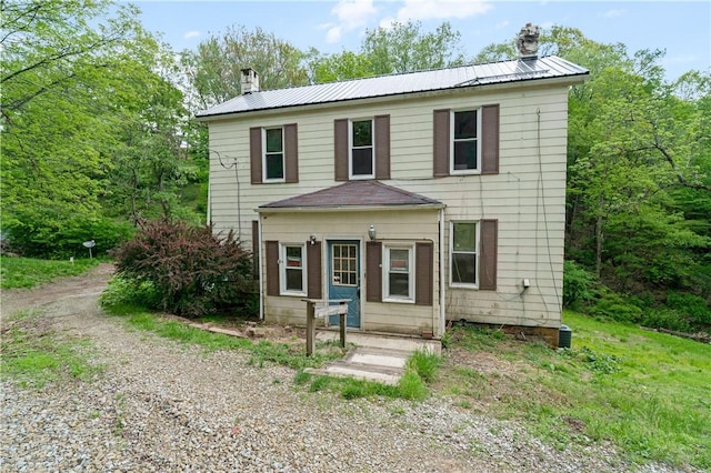 1035 Rte 130, City Of Greensburg, PA 15601 - view of front of house with a chimney and metal roof