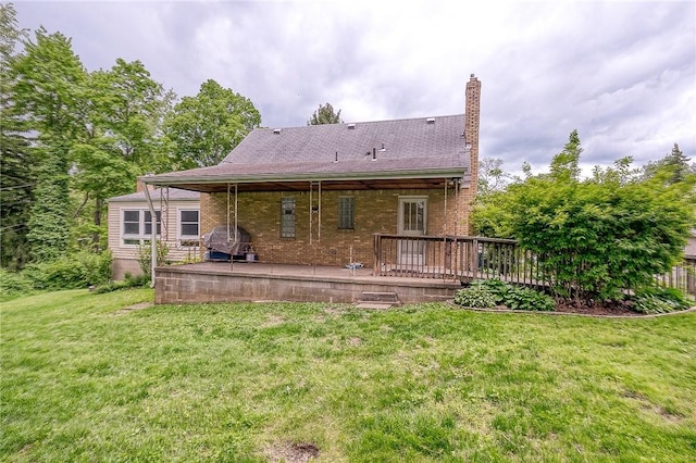 140 8th Ave, Ross Twp, PA 15229 - back of house with a yard, a chimney, and a patio