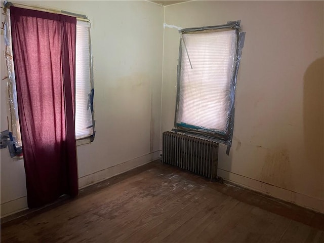 230 E 15th Ave, Homestead, PA 15120 - empty room with radiator, wood finished floors, and plenty of natural light