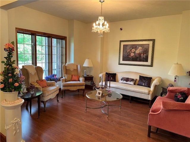 16 Finnin Rd, Allegheny Twp Wml, PA 15068 - living area with wood finished floors and a chandelier