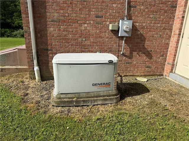 16 Finnin Rd, Allegheny Twp Wml, PA 15068 - exterior view of a power unit, electric meter, and brick siding