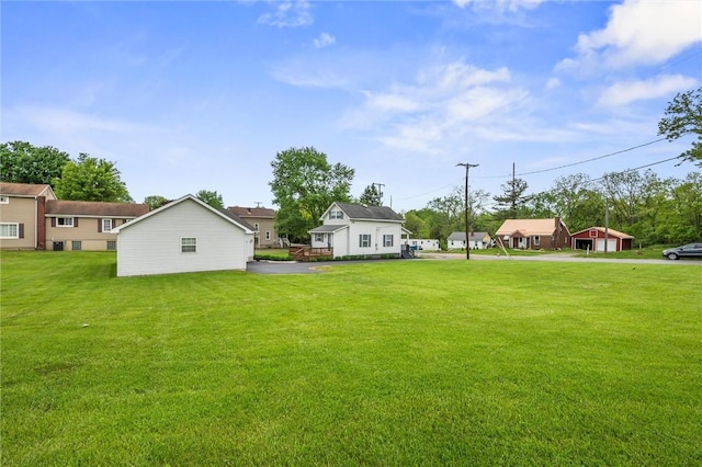 view of grassy yard