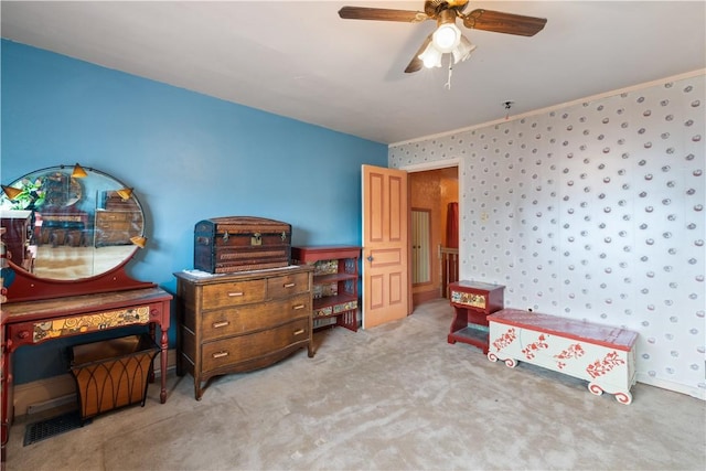 816 E 11th Ave, Munhall, PA 15120 - bedroom featuring carpet floors and a ceiling fan