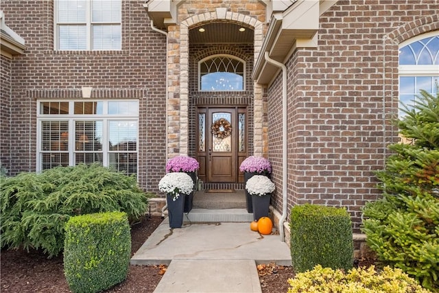 347 Buckingham Dr, Peters Twp, PA 15367 - property entrance featuring stone siding and brick siding
