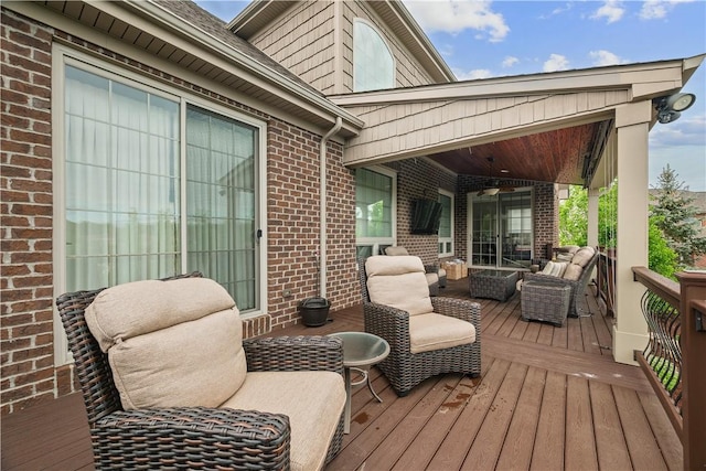 347 Buckingham Dr, Peters Twp, PA 15367 - wooden terrace with an outdoor living space