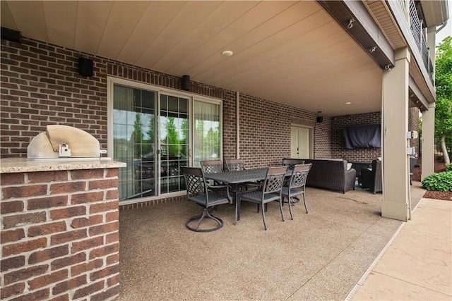 347 Buckingham Dr, Peters Twp, PA 15367 - view of patio / terrace featuring an outdoor kitchen and outdoor dining space