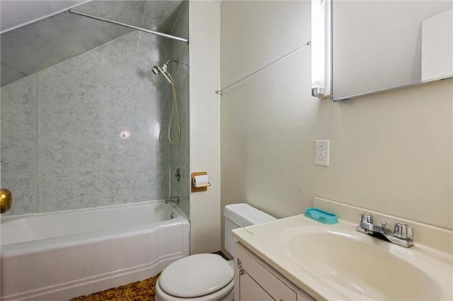 3601 Sharon Rd, West Middlesex Boro, PA 16159 - full bathroom featuring toilet, bathtub / shower combination, and vanity