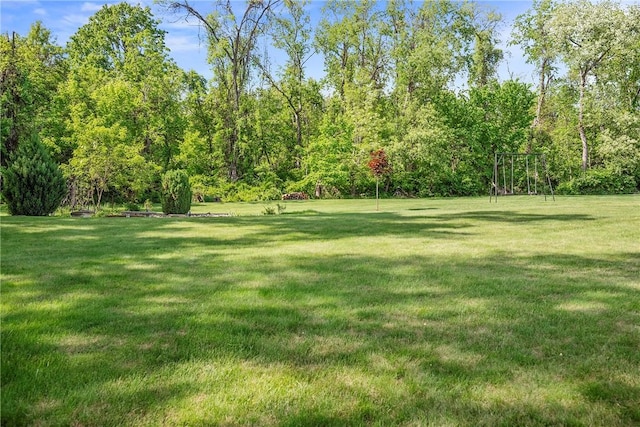 view of grassy yard