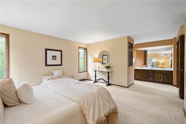 114 Moore Dr, Peters Twp, PA 15317 - bedroom featuring light carpet, multiple windows, and baseboards