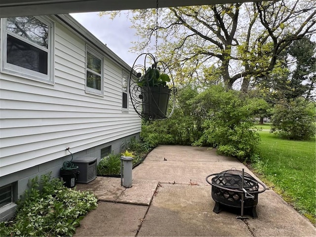 4536 State Route 158, Wilmington Twp, PA 16142 - view of patio / terrace featuring an outdoor fire pit