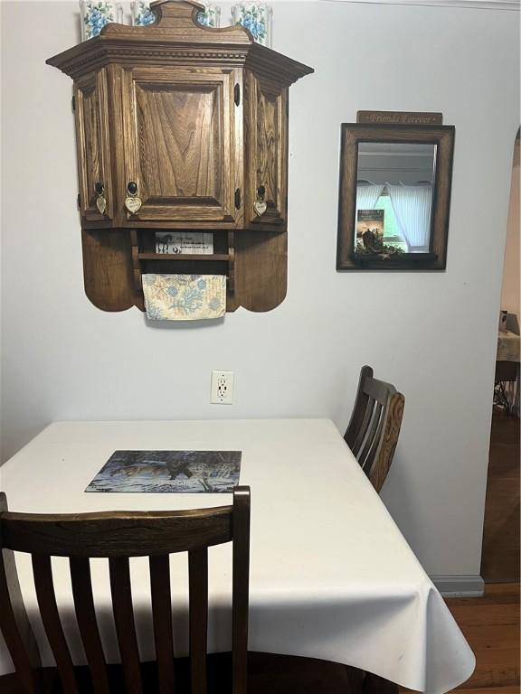 4536 State Route 158, Wilmington Twp, PA 16142 - dining room with wood finished floors and baseboards