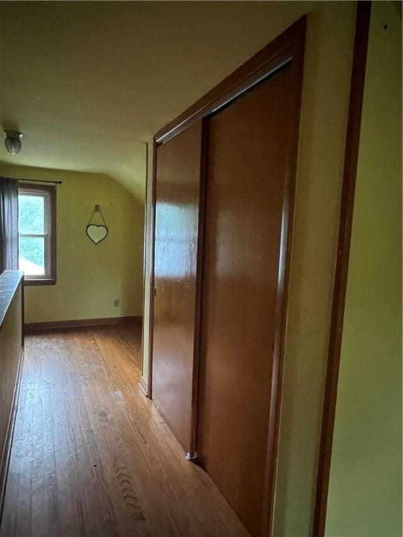 4536 State Route 158, Wilmington Twp, PA 16142 - hallway with light wood-type flooring and lofted ceiling