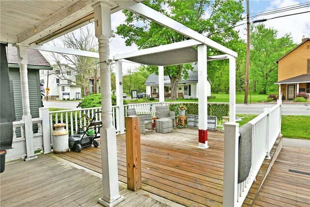 375 Main St, Volant Boro, PA 16156 - deck featuring covered porch