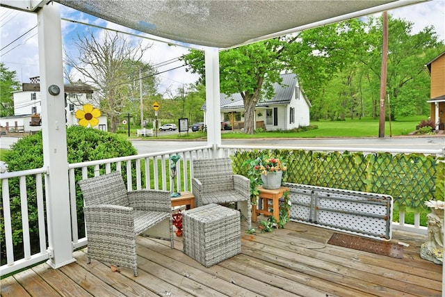 375 Main St, Volant Boro, PA 16156 - wooden terrace with covered porch