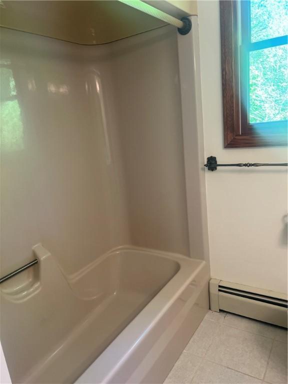 150 Long Hill Rd, Salem Twp Mer, PA 16130 - full bathroom with a baseboard radiator and tile patterned floors