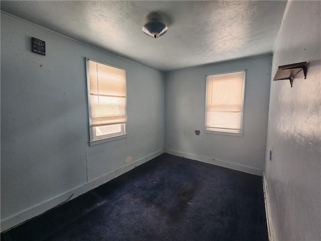 421 32nd St, Mckeesport, PA 15132 - empty room featuring plenty of natural light, a textured ceiling, and baseboards