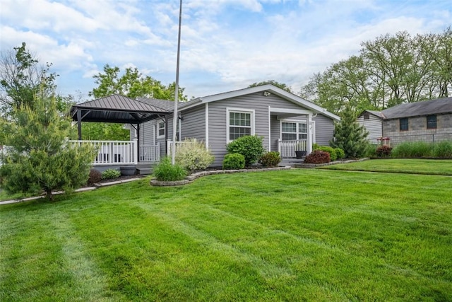 13 Chestnut St, South Fayette, PA 15082 - back of property featuring a gazebo and a yard